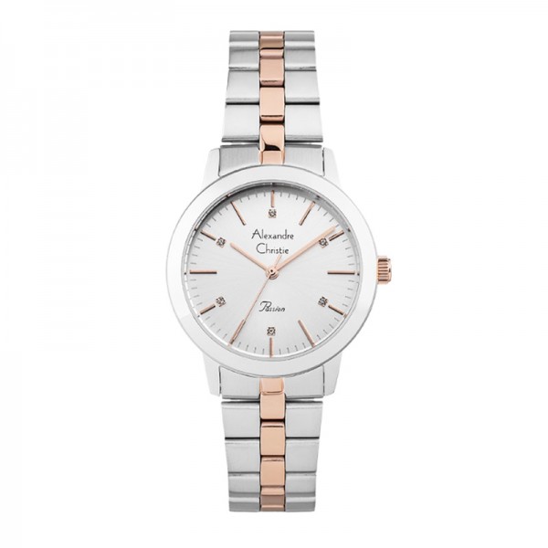 Alexandre Christie AC 2897 Silver Rosegold White LHBTRSL